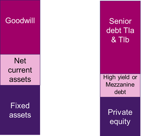 Diagram showing different types of leveraged finance instruments